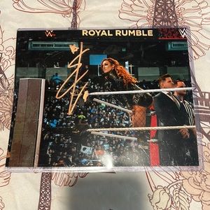 Becky Lynch royal rumble autograph picture